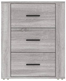 vidaXL Κομοδίνο Γκρι Sonoma 50x36x60 εκ. από Επεξεργασμένο Ξύλο