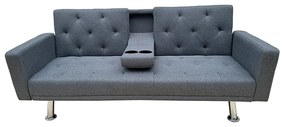 ZITA PLUS REST/ARMS GREY ΥΦΑΣΜΑ ΚΑΝΑΠΕΣ-ΚΡΕΒΑΤΙ 188X88εκ. ΚΑΝΑΠΕΣ 188X88X79εκ. - ΚΡΕΒ. 188X100X39εκ40.0158