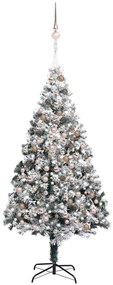vidaXL Χριστουγεννιάτικο Δέντρο Τεχνητό LED/Μπάλες Πράσινο 240 εκ. PVC