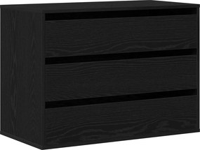 vidaXL Ντουλάπι με Συρτάρια Μαύρο 80 x 41 x 58 εκ. Επεξεργασμένο ξύλο