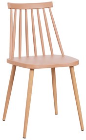 Καρέκλα ArteLibre CYGNET Cappuccino PP/Μέταλλο 42x46x80cm