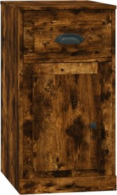 vidaXL Ντουλάπι με Συρτάρι Καπνιστή Δρυς 40x50x75 εκ. Επεξεργ. Ξύλο