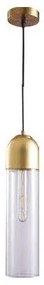 Κρεμαστό Φωτιστικό Οροφής Γυαλί H30 Φ10 Eurolamp-144-40012-Διάφανο 144-40012