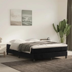 vidaXL Πλαίσιο Κρεβατιού Boxspring Μαύρο 140x190 εκ. Βελούδινο