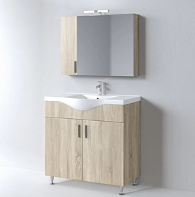 Martin Siena 90 Sonoma - Πάγκος με Νιπτήρα &amp; Καθρέπτη