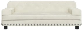 vidaXL Καναπές Παιδικός Κρεμ 90 x 53 x 30 εκ. από Βελούδο