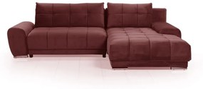 Γωνιακός καναπές κρεβάτι Jacks με αποθηκευτικό χώρο, μπορντό 273x191x83cm δεξιά γωνία – CHO-TED-001