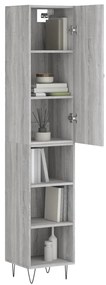 vidaXL Μπουφές Sonoma Γκρι 34,5 x 34 x 180 εκ. από Επεξεργασμένο Ξύλο