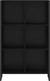 vidaXL Βιβλιοθήκη Μαύρη Οξυά 68 x 30 x 108 cm Επεξεργασμένο Ξύλο
