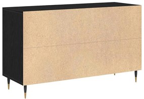 vidaXL Πλαϊνό γραφείο Μαύρη δρυς 100 x 36 x 60 εκ. Επεξεργασμένο ξύλο