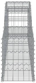 vidaXL Συρματοκιβώτιο Τοξωτό 300 x 30 x 40/60 εκ. Γαλβανισμένο Ατσάλι