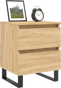 vidaXL Κομοδίνα 2 τεμ. Sonoma Δρυς 40 x 35 x 50 εκ. από Επεξεργ. Ξύλο