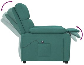 vidaXL Πολυθρόνα Ανακλινόμενη Ηλεκτρική Πράσινο Υφασμάτινη