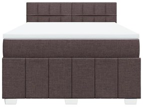 ΚΡΕΒΑΤΙ BOXSPRING ΜΕ ΣΤΡΩΜΑ ΣΚΟΥΡΟ ΚΑΦΕ 140X190 ΕΚ. ΥΦΑΣΜΑΤΙΝΟ 3289366