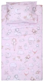 Παπλωματοθήκη Βρεφική Όναρ (Σετ 2τμχ) Pink Viopros 100% Cotton