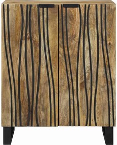 vidaXL Πλαϊνό γραφείο Φυσικό 60 x 33 x 75 cm Στερεό ξύλο μάνγκο