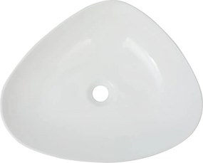 vidaXL Νιπτήρας Τριγωνικός Λευκός 50,5 x 41 x 12 εκ. Κεραμικός