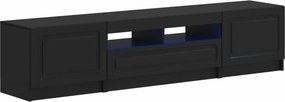 vidaXL 5 Τεμάχια LED Τηλεοπτικού Ντουλαπιού Μαύρο Επεξεργασμένο Ξύλο