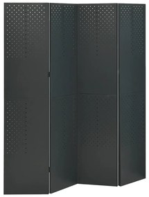 vidaXL Διαχωριστικό Δωματίου με 4 Πάνελ Ανθρακί 160 x 180 εκ. από Ατσάλι