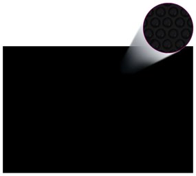 Κάλυμμα Πισίνας Ηλιακό Μαύρο/Μπλε 600x400 εκ. από Πολυαιθυλένιο - Μαύρο