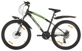 vidaXL Ποδήλατο Mountain 26'' Μαύρο με 21 Ταχύτητες 36 εκ.