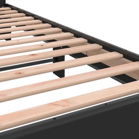 vidaXL Πλαίσιο Κρεβατιού Μαύρο 160 x 200 εκ. Επεξ. Ξύλο &amp; Μέταλλο
