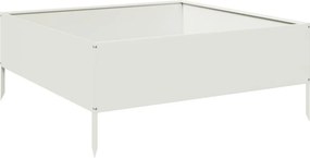 vidaXL Ζαρντινιέρα Υπερυψωμένη Λευκό 100x100x41 εκ. Ατσάλι
