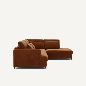 Γωνιακός καναπές-κρεβάτι, δεξιός, βελούδο chenille, Marsile