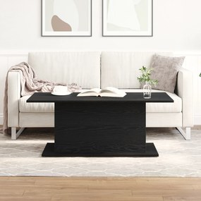 vidaXL Τραπεζάκι Σαλονιού Μαύρο Ραμμένο 102x55,5x40 εκ Επεξεργασμένο Ξύλο