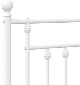 vidaXL Κεφαλάρι Λευκό 107 εκ. Μεταλλικό