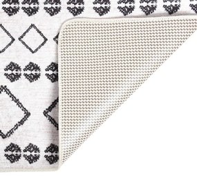 vidaXL Χαλί Πλενόμενο Αντιολισθητικό Μαύρο / Λευκό 160 x 230 εκ.