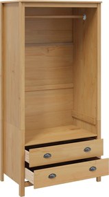 vidaXL Ντουλάπι με ράφι HILL Μέλι Καφέ 84 x 50 x 170 εκ Στερεό πεύκο