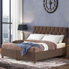 Κρεβάτι Νο67 160x200x110cm Brown Υπέρδιπλο