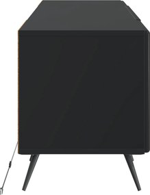 vidaXL Ντουλάπα LED Τηλεόρασης Μαύρο Επεξεργασμένο Ξύλο