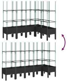 ΖΑΡΝΤΙΝΙΕΡΑ ΚΗΠΟΥ ΜΕ ΚΑΦΑΣΩΤΟ ΜΑΥΡΟ 160 X 120 X 142,5ΕΚ. ΑΠΟ PP 367968