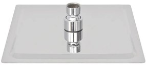 vidaXL Κεφαλή Nτους Βροχή Τετράγωνη 20 x 20 εκ. από Ανοξείδωτο Ατσάλι