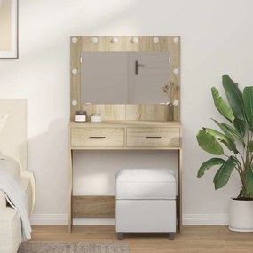 vidaXL Κομοδίνο Sonoma Δρυς 78.5 x 41 x 135 εκ Επεξεργασμένο ξύλο