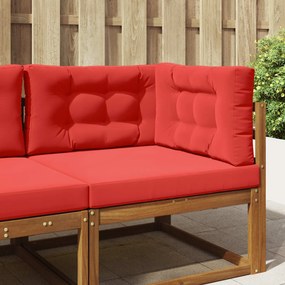 vidaXL Μαξιλάρι Καναπέ Εξωτερικού Χώρου 3 pcs Κόκκινο Πολυεστέρας