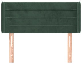 Κεφαλάρι με Πτερύγια Σκούρο Πράσινο 93x16x78/88 εκ. Βελούδινο - Πράσινο