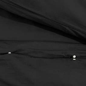 Σετ Παπλωματοθήκη Μαύρο 135x200 cm Βαμβακερό - Μαύρο