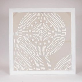 Πίνακας Καμβάς Κύκλοι Μπεζ-Λευκός 80x3x80εκ. ESTHETI 812-20038