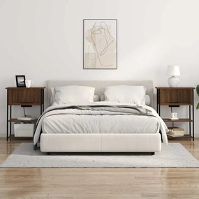 vidaXL Κομοδίνο Καφέ δρυς 55 x 31 x 76 εκ Επεξεργασμένο ξύλο