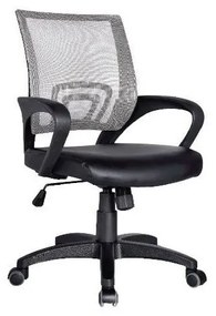 BF2101 Πολυθρόνα-Pro Γραφείου με Ανάκλιση, Γκρι Mesh - Μαύρο PU Συνιστάται για χρήση από παιδιά έως 12 ετών