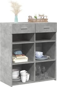 vidaXL Ντουλάπι Γκρι Σκυροδέματος 80x42,5x93 εκ. Επεξεργασμένο Ξύλο