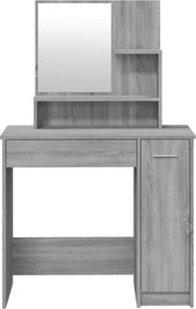 vidaXL Μπουντουάρ Σετ Γκρι Sonoma 86,5x35x136 εκ.