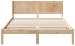 vidaXL Κρεβάτι από Ξύλο Πεύκου 140x200 Φυσικό Ξύλο πεύκου 140 x 200 εκ.