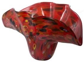 Artekko Svirla Διακοσμητικό Βάζο Γυάλινο Κόκκινο (62x34x35)cm Artekko 76748