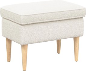 vidaXL Πολυθρόνα Ποδιών Κρεμ 55 x 35 x 41 εκ Μπουκλέ