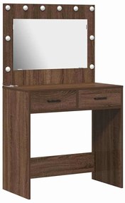 vidaXL Κομοδίνο Καφέ δρυς 78.5 x 41 x 135 εκ Επεξεργασμένο ξύλο