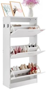 VEVOR Shoe Cabinet with 3 Flip Drawers Shoe Storage Cabinet for Entryway